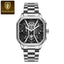 POEDAGAR Fashion Men Luxury Wristwatches Chronograph Luminous Waterproof Date Man Watch Square Dial Leather Quartz Men's Watches - Korvel