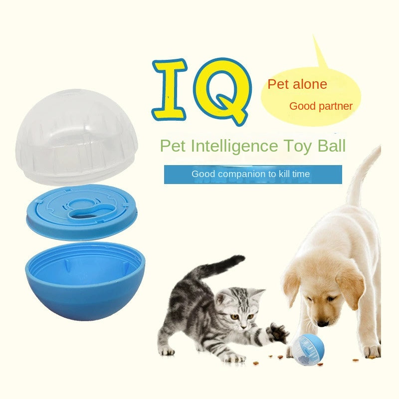 Pet Feeder Wobble Bowl Dog Food Dispensing Ball Chew-Resistant Intelligent Training Toy Cat and Dog Play Ball - Korvel