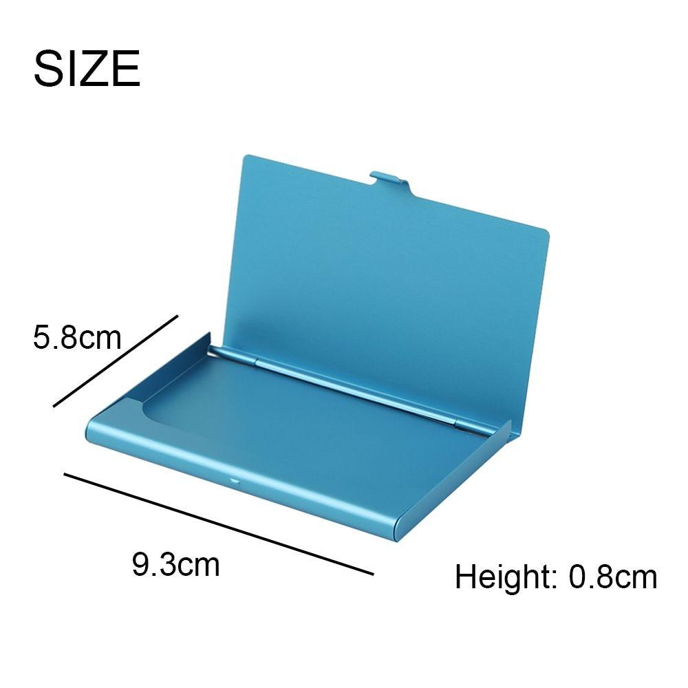 Creative business card case stainless steel Aluminum Holder Metal Box Cover Credit Men business card holder card metal Wallet - Korvel