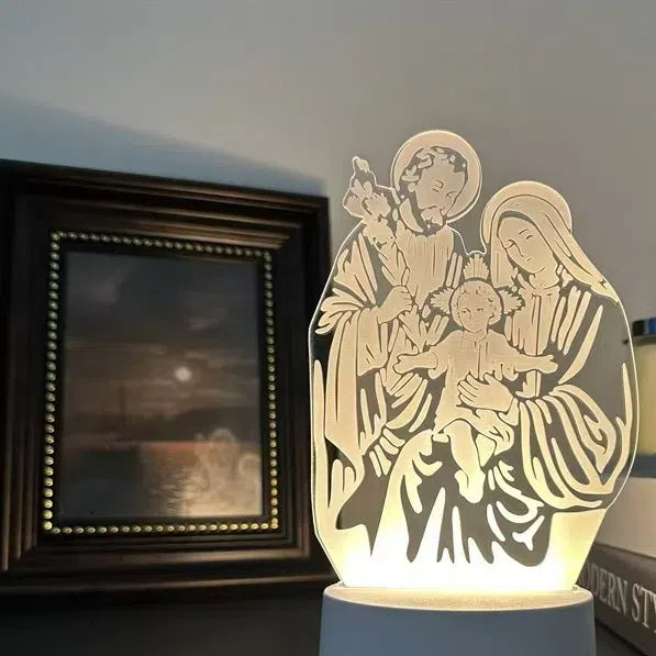 Acrylic 3D Night Light Creative Gift Bedroom Bedhead Atmosphere Plug in Small Desk Lamp - Korvel
