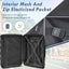Hardshell Luggage Sets 3 Pcs Spinner Suitcase with TSA Lock Lightweight 20''24''28''   Black + ABS - Korvel
