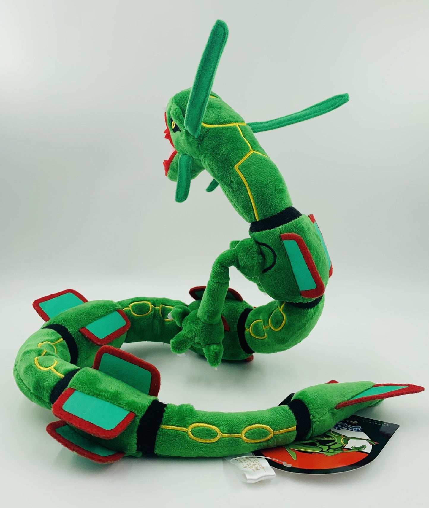 Dragon du ciel en peluche assis de 80 cm - Vert et Noir