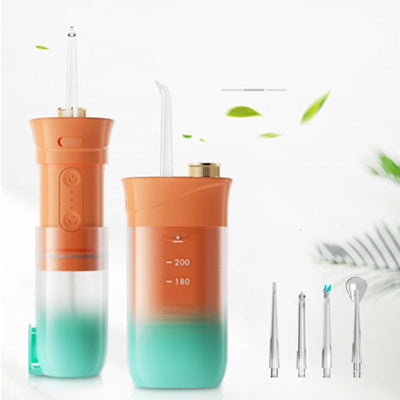 Portable Oral Flusher Mini Water Toothpick Teeth Cleaner Dental Flusher Oral Teeth Cleaner Water Pulse Large-Volume 200ml - Korvel