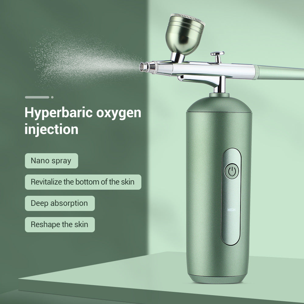 2-Speed High-Pressure Oxygen Injection Device Hydration Spray Household Hydration Device Portable Handheld Beauty Instrument Facial Introduction Device - Korvel