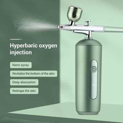 2-Speed High-Pressure Oxygen Injection Device Hydration Spray Household Hydration Device Portable Handheld Beauty Instrument Facial Introduction Device - Korvel