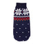 Christmas reindeer maple leaves snowflakes holiday pet clothes high necked knitted sweaters dog and cat clothing jackets - Korvel