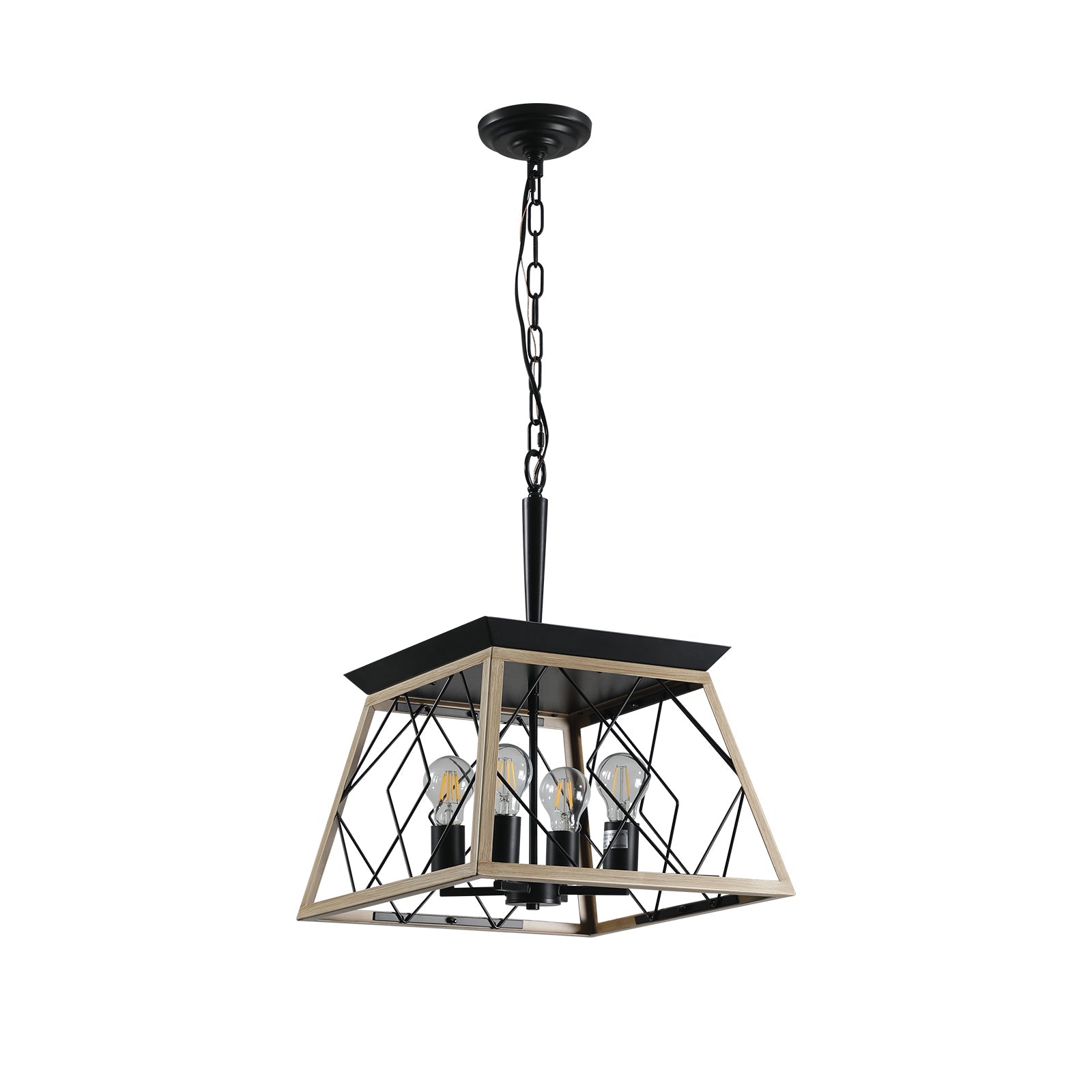 4-Light Farmhouse Chandeliers For Dining Room (No Bulbs) - Korvel