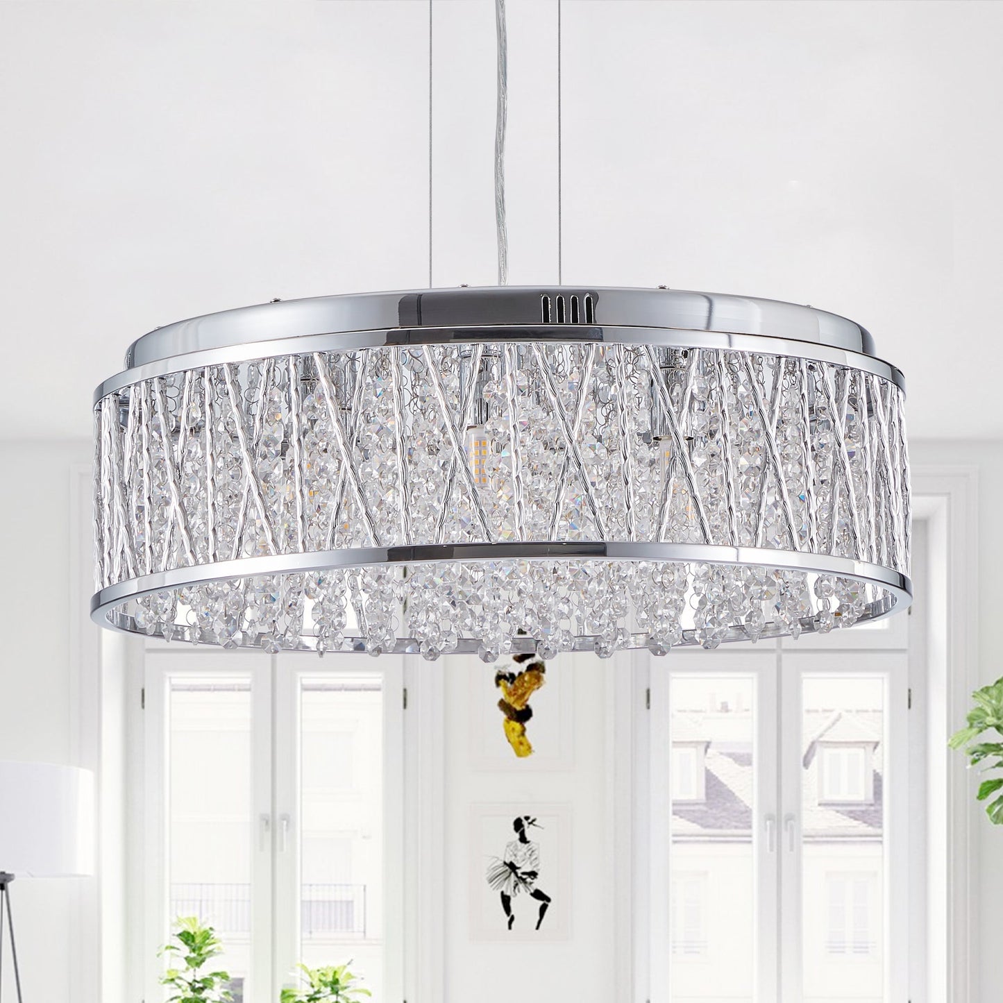 Lámpara de Techo Colgante de Cristal Moderno