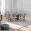 Ensemble de salle à manger TOPMAX en bois massif de style mid-century de 7 pièces