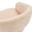 Fauteuil pivotant en tissu teddy nude