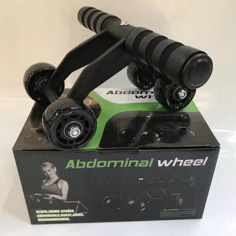 New Design Foldable Abs Plastic Abdominal 4 Wheel Exercise Wheel Abdominal Set Kit Gym Equipment - Korvel