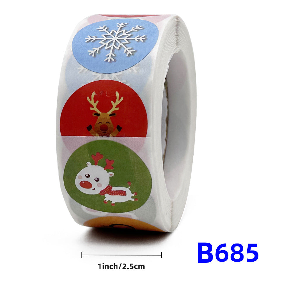 Christmas gift stickers decorative sealing sticker Merry Christmas Reward Self-adhesive labels Children's Day party - Korvel