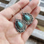 Artificial Turquoise Alloy Teardrop Dangle Earrings - Korvel