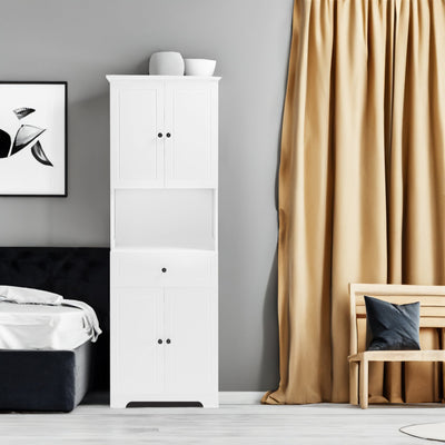 Elegant Tall Bathroom Cabinet with Ample Storage Space