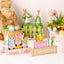 Easter Rabbit Flower Hugging Wooden Ornament