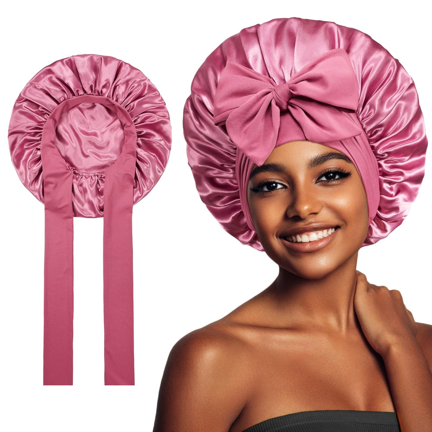 Turban élégant à large bord avec détail en nœud