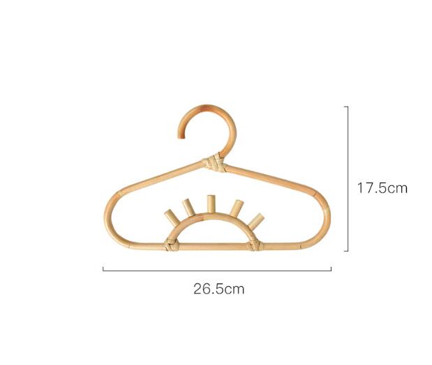 1pcs Handmade Vine Clothes Hanger Indonesian Vine Weaving Moon Sun Rainbow Style Children's Room Photography Room Decoration - Korvel