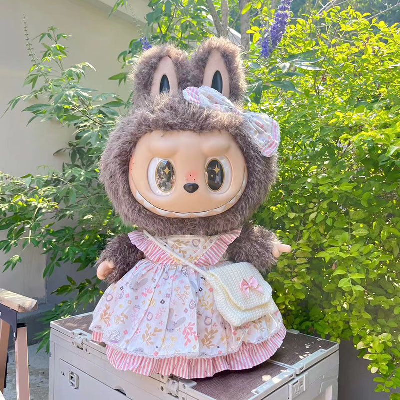 Clothing with 58cm LABUBU Design ZIMOMO Doll Clothes Rubber LABUBU Plush Toy Clothing Cute - Korvel