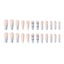 Ins Net Red With The Same Blue Butterfly Point Drill V-Shaped French Style Personality Trend Wearing Manicure Nail Patch - Korvel