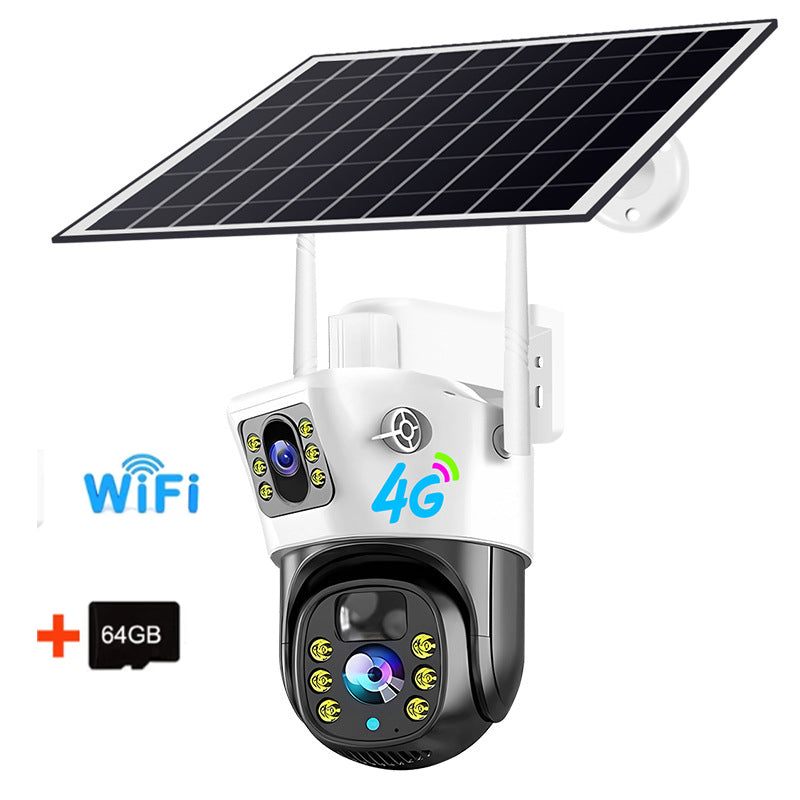 Cámara Solar 4G V380PRO - Seguridad en el Hogar de 4MP con Doble Lente