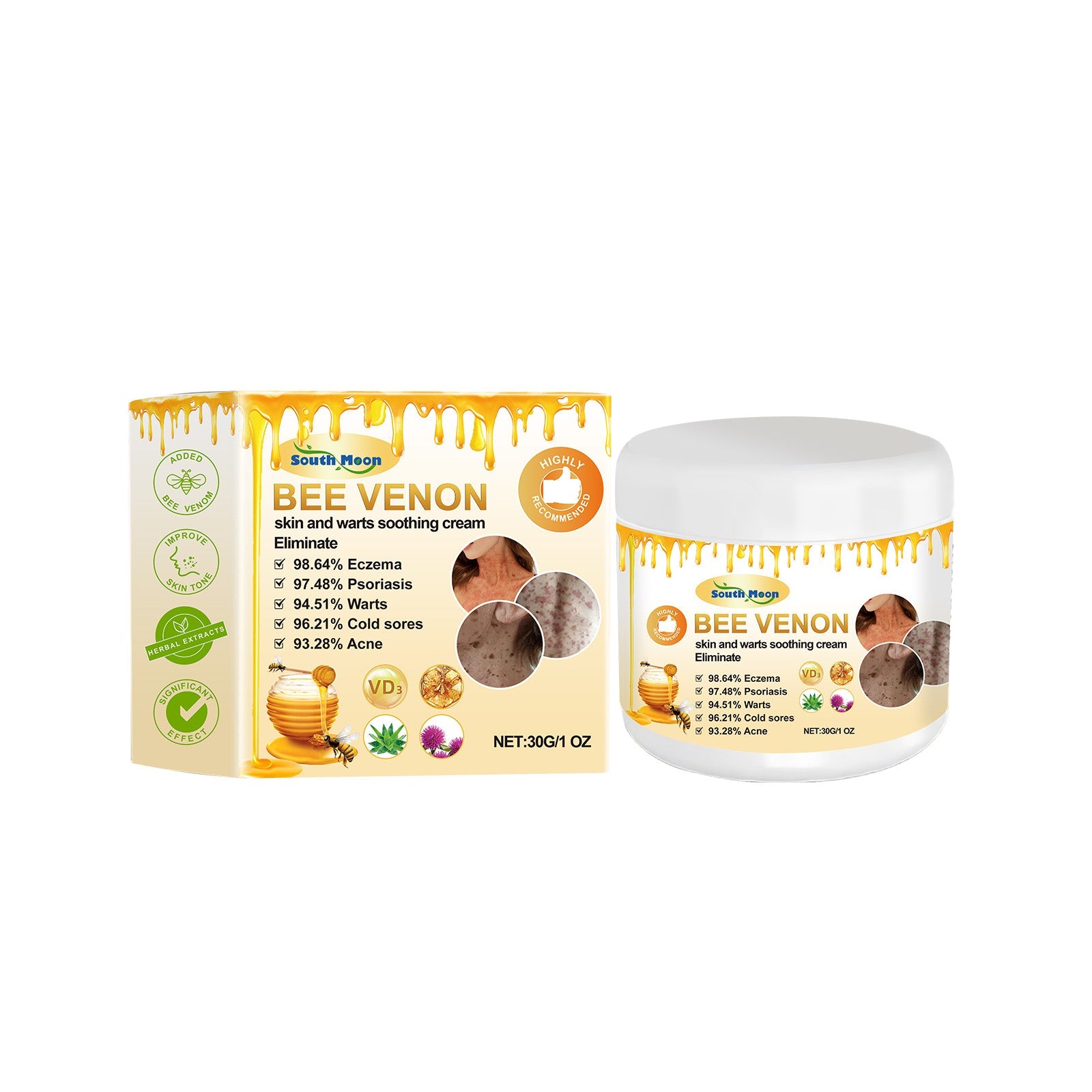 Bee Venom Keyo Cream, Gentle Clean Smooth Skin Moisturizing Moisturizing Daily Massage Keyo Cream - Korvel