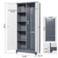 Metal storage cabinets, lockable cleaning tool cabinets, high broom tool organizers, and large storage cabinets in storage store - Korvel