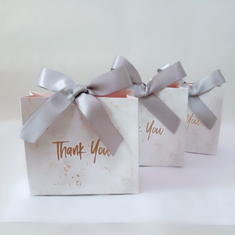 Elegant Marbled European Style Gift Bag for Weddings