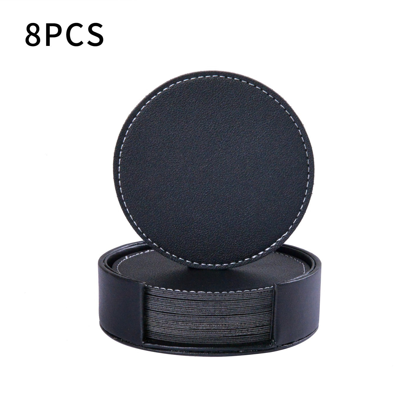 Creative PU leather coaster Exquisite insulated tea water cushion Square leather coaster - Korvel