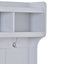 U-Can Hall Tree with 6 Hooks  Coat Hanger Entryway Bench Storage Bench (White) - Korvel