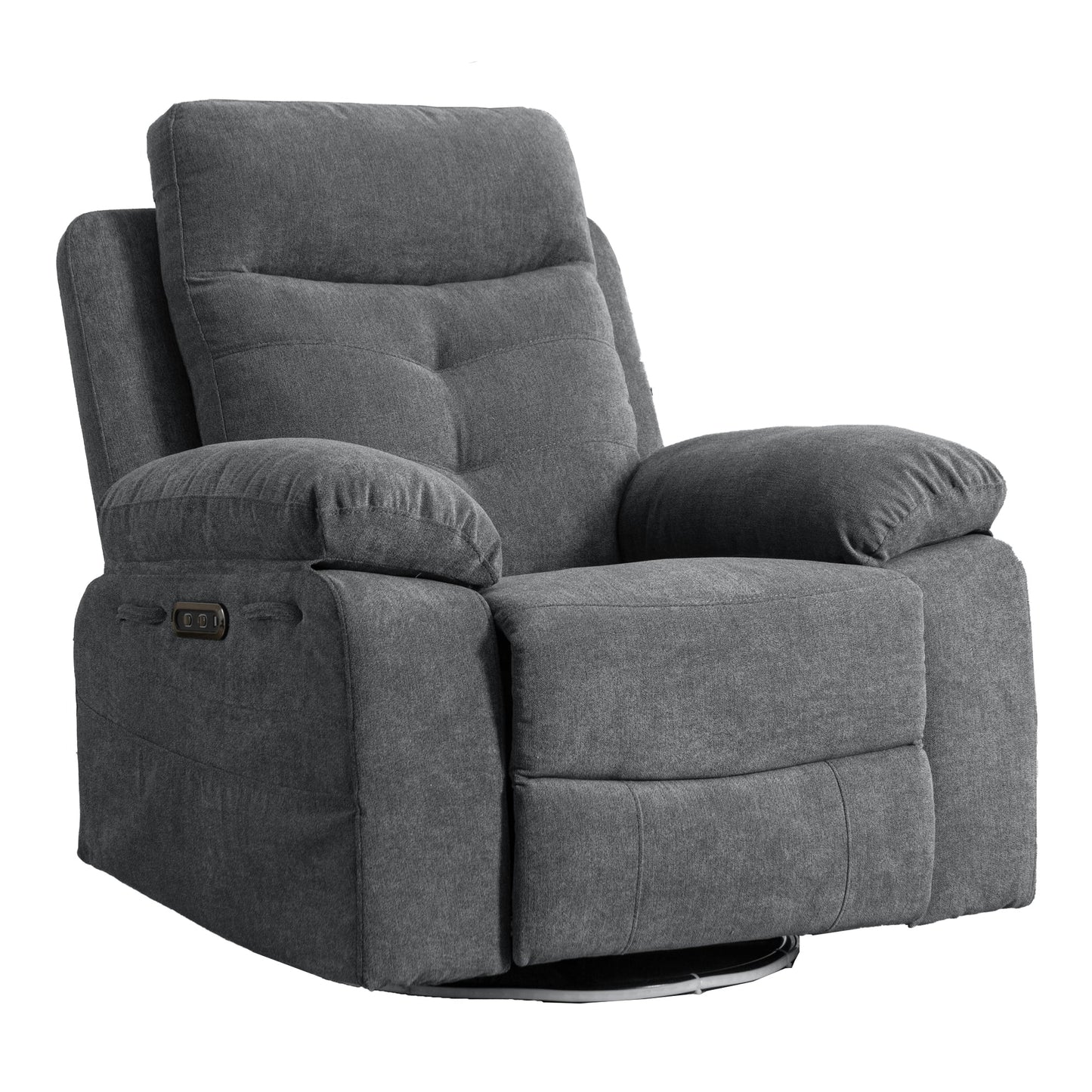 270 degree rotating electric lounge chair with Bluetooth speaker, LED light, telescopic foot pedal adjustable backrest DG - Korvel