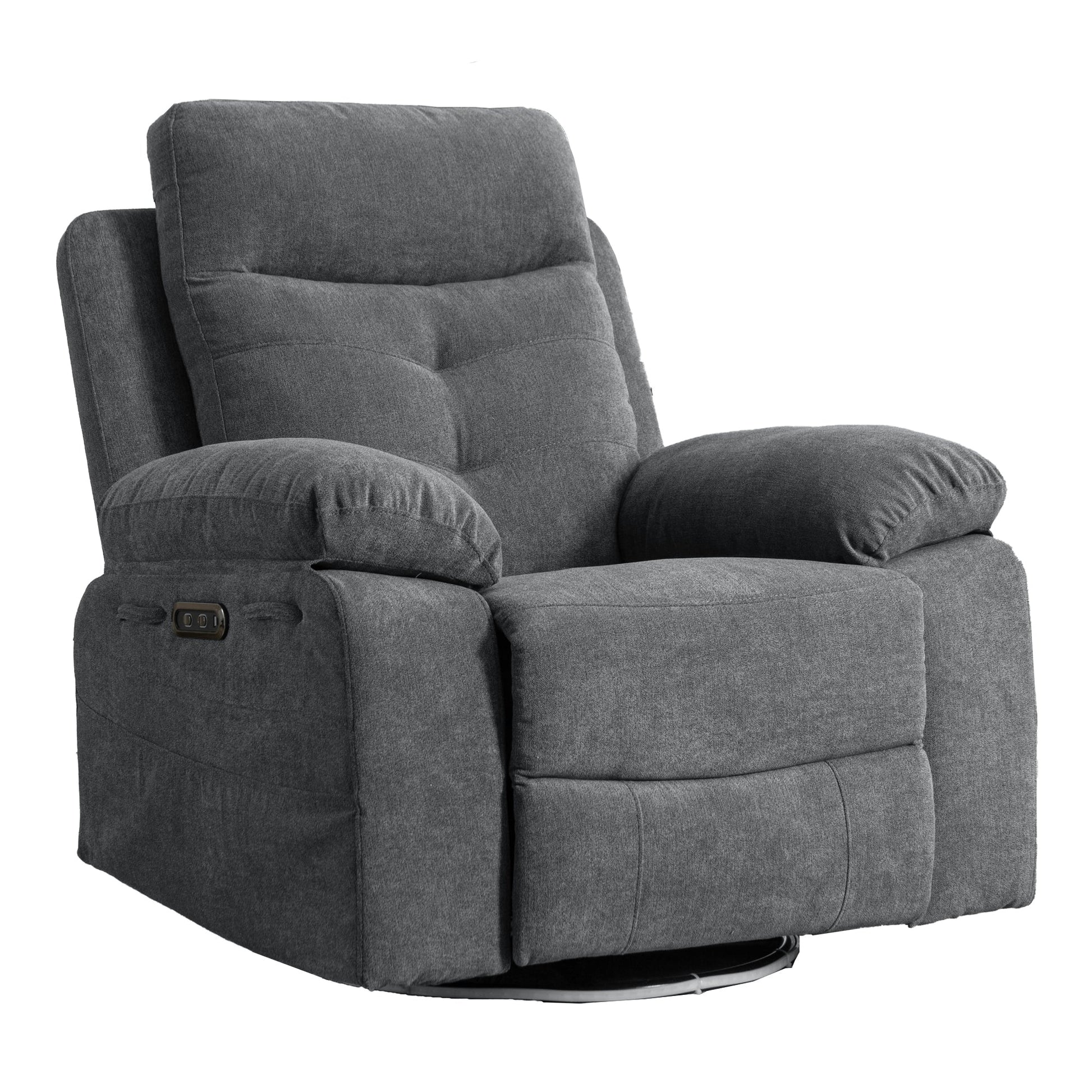 270 degree rotating electric lounge chair with Bluetooth speaker, LED light, telescopic foot pedal adjustable backrest DG - Korvel
