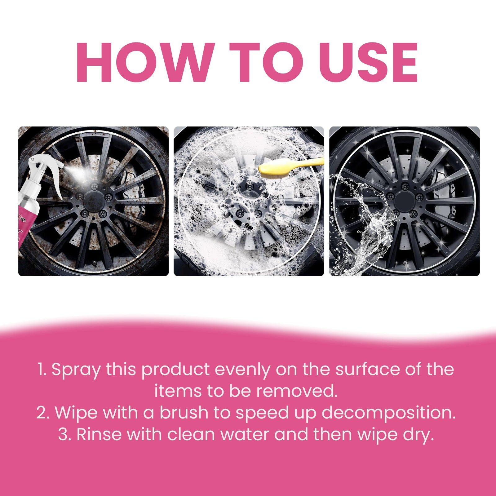 Auto Rust Remover Auto Wheel Hub Handlebar Parts Rust Cleaning And Decontamination Multi-Function Rust Remover - Korvel