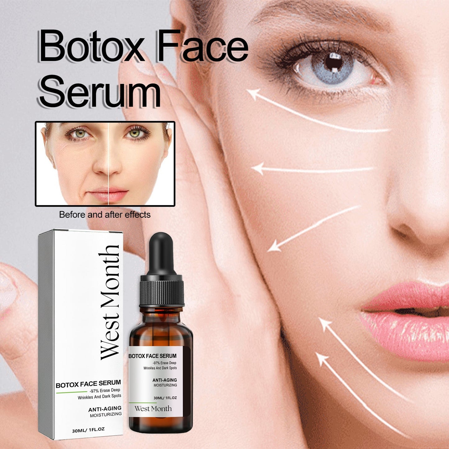 Firming And Lifting Face Serum, Lighten The Lines, Moisturize And Firm Skin Anti-Aging Essence - Korvel