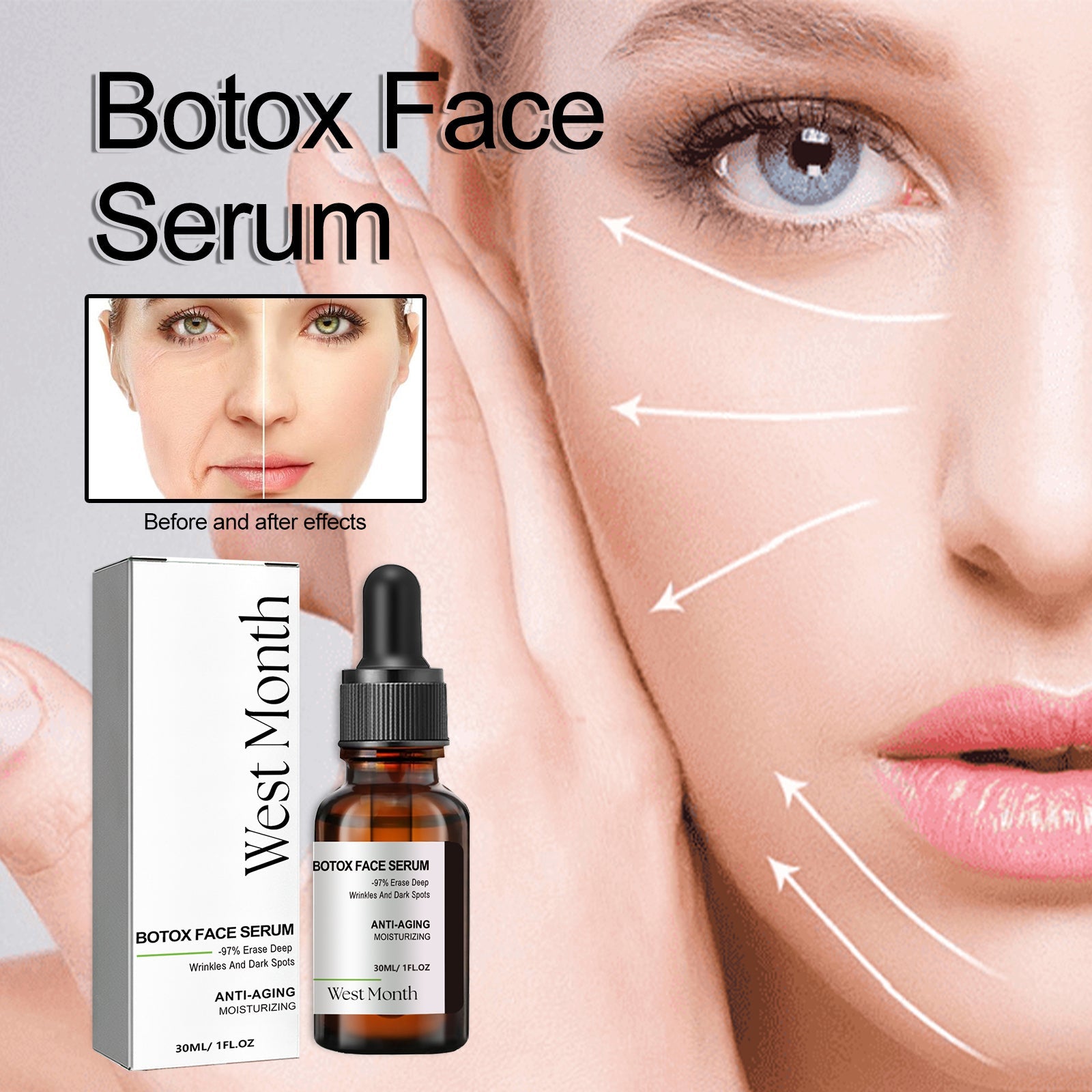 Firming And Lifting Face Serum, Lighten The Lines, Moisturize And Firm Skin Anti-Aging Essence - Korvel