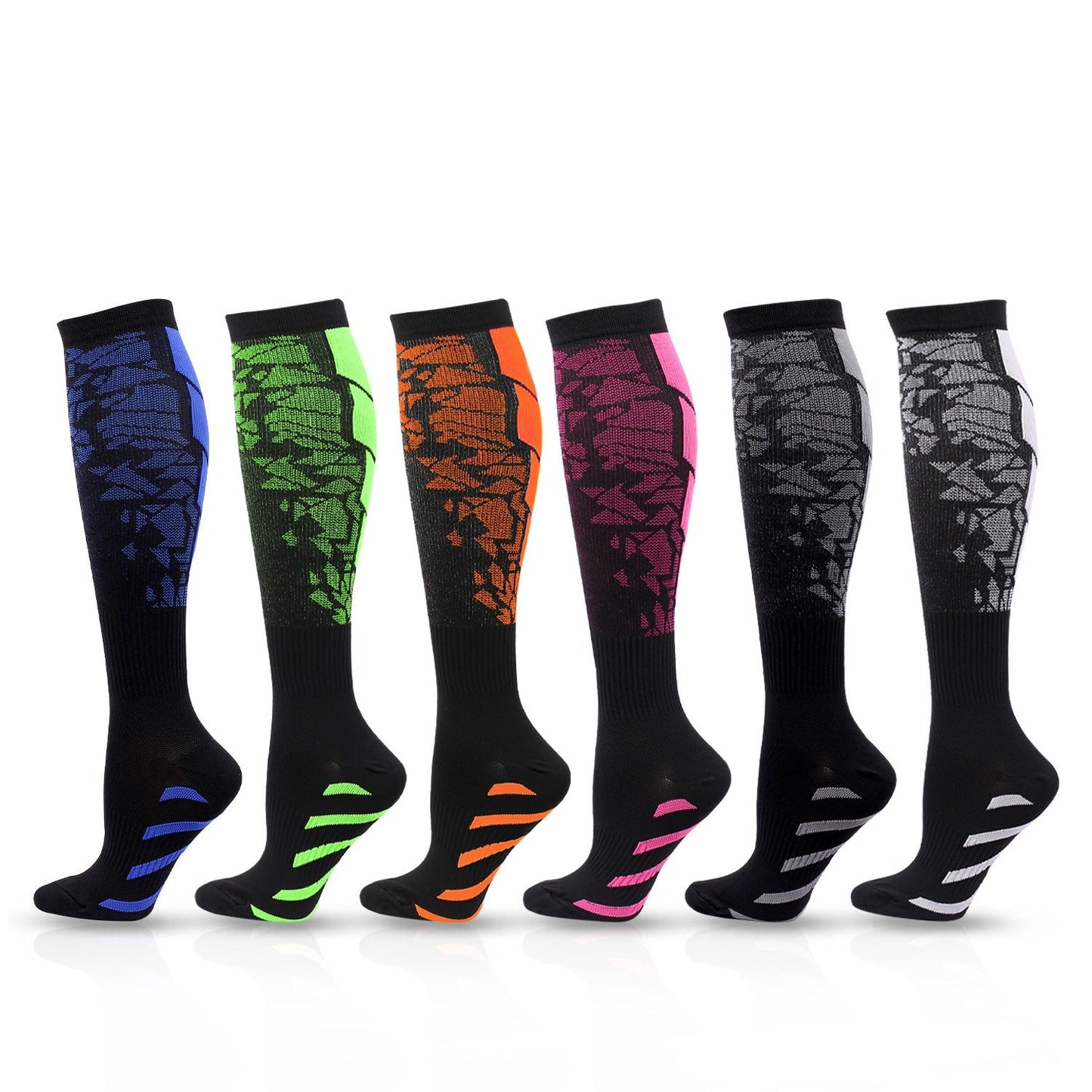 Valentine's Day Hot selling Pressure Socks Set with Black Heart Shaped Calf Socks and Heart Shaped Running Socks - Korvel