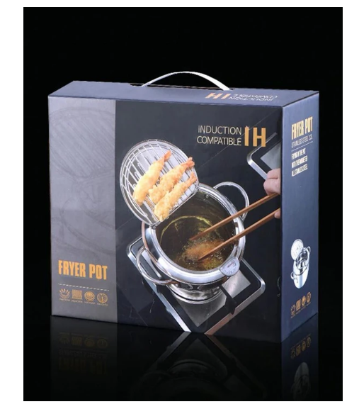 Premium Stainless Steel Tempura Fryer with Temperature Control