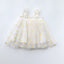 Robe à bretelles en mesh brodé pour filles