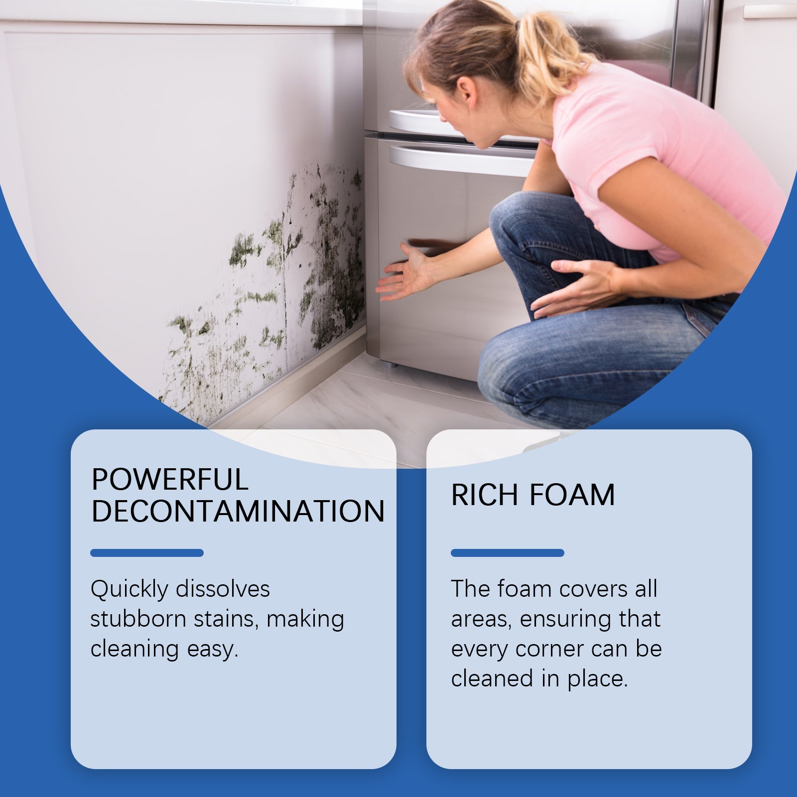 Stain Removal Foam Cleaner, Multi-Purpose Home Cleaner For Moldy Wall Tile - Korvel