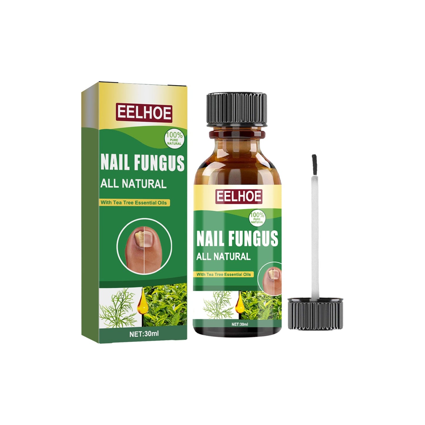 Solution de réparation des ongles avec essence d'huile d'arbre à thé