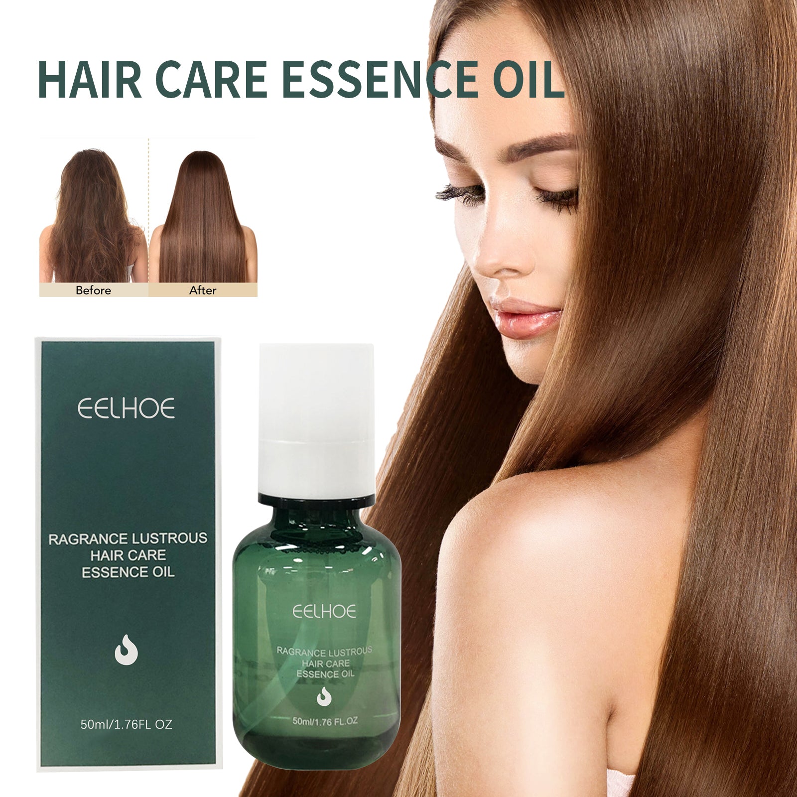 Hair Care Essential Oil, Repair Frizzy Split Ends Damaged Moisture Hair Soft And Strong Hair Care Essential Oil - Korvel