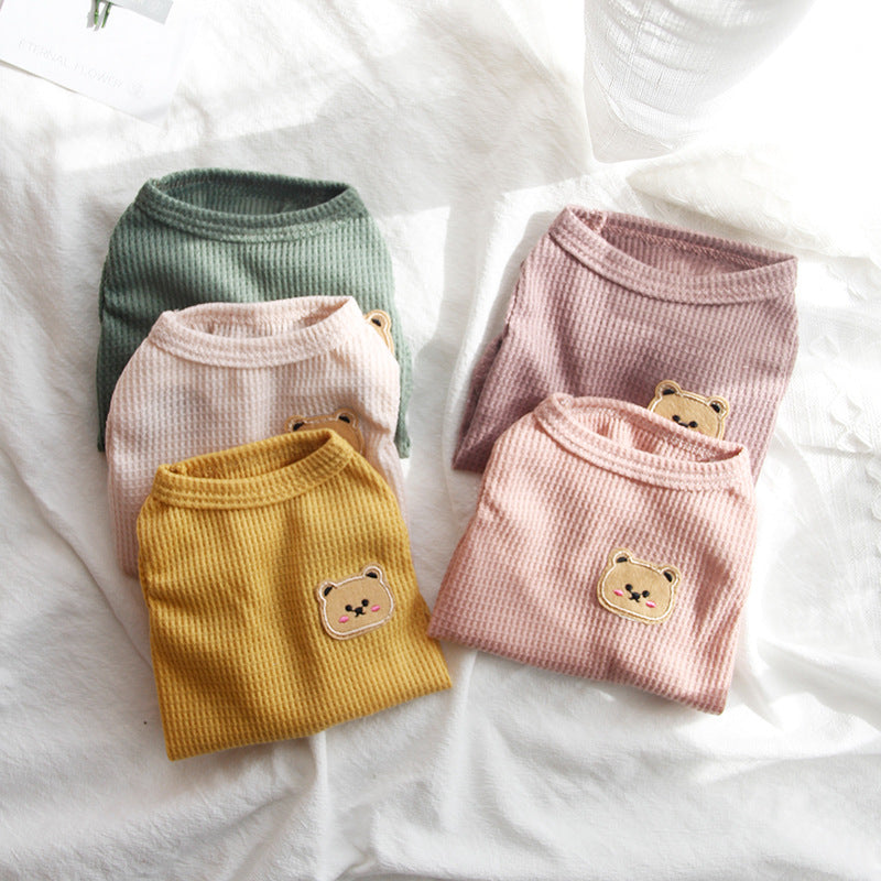 Thin Sleeveless Vest Small Dog Teddy Pomeranian Bears Pet Cat Dog Clothes - Korvel