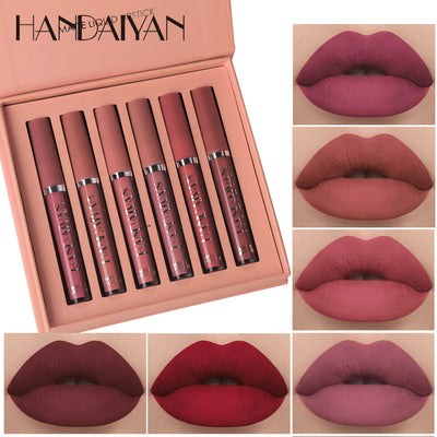 HANDAIYAN Set de Brillos Labiales de 6 Piezas en Caja de Regalo Elegante