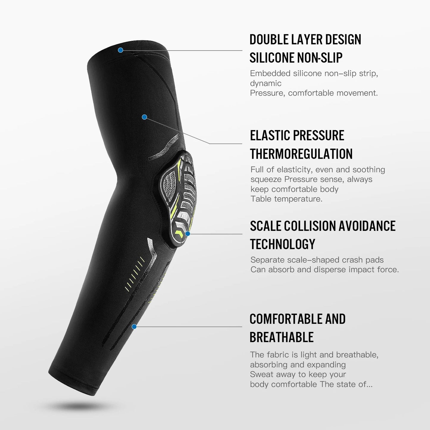 Honeycomb joint anti-collision basketball sports arm protection cycling outdoor running elbow protection - Korvel