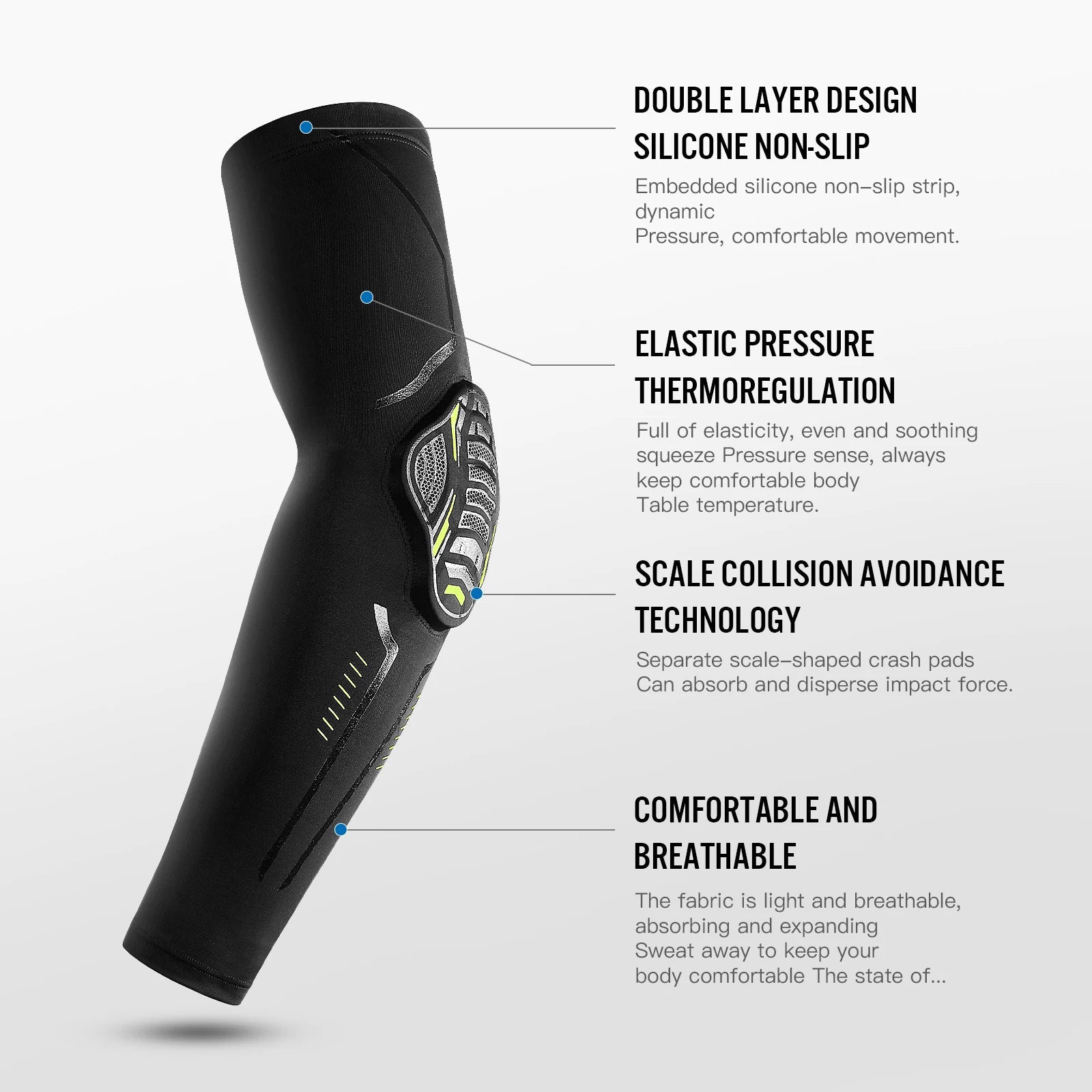 Honeycomb joint anti-collision basketball sports arm protection cycling outdoor running elbow protection - Korvel