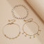 Holiday starfish soft ceramic ankle chain set, beach multi-layer alloy copper chain ankle ring - Korvel