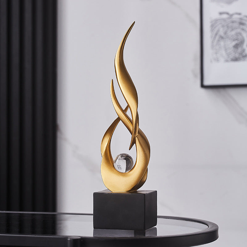 Sculpture décorative moderne de luxe à effet aquatique