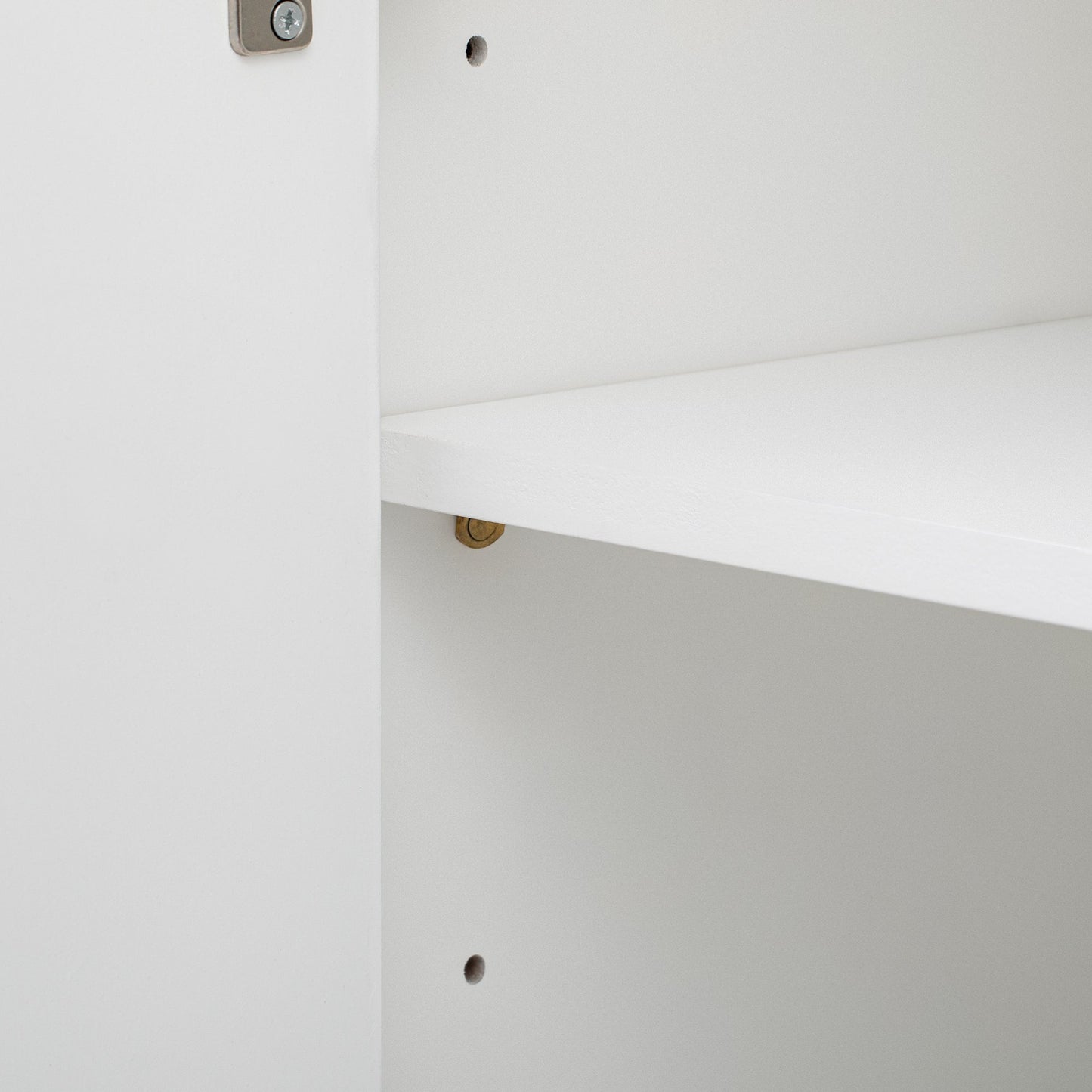 U-STYLE four door curved corner design wavy door panel cabinet with adjustable shelves - Korvel