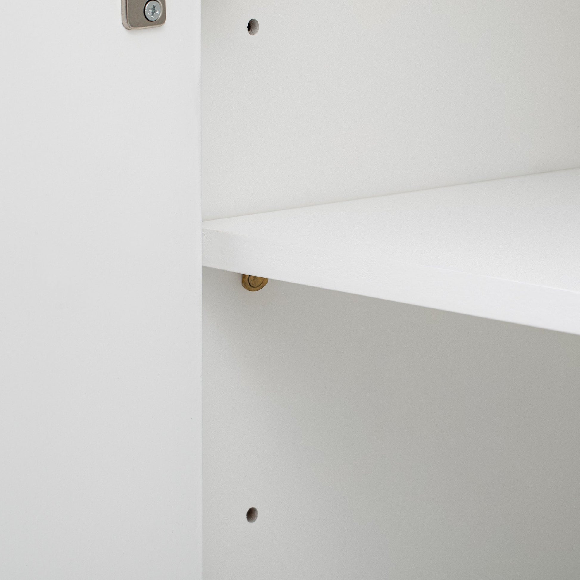 U-STYLE four door curved corner design wavy door panel cabinet with adjustable shelves - Korvel
