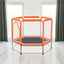 55'' Toddlers Trampoline with Safety Enclosure Net and Balls, Indoor Outdoor Mini Trampoline for Kids - Korvel