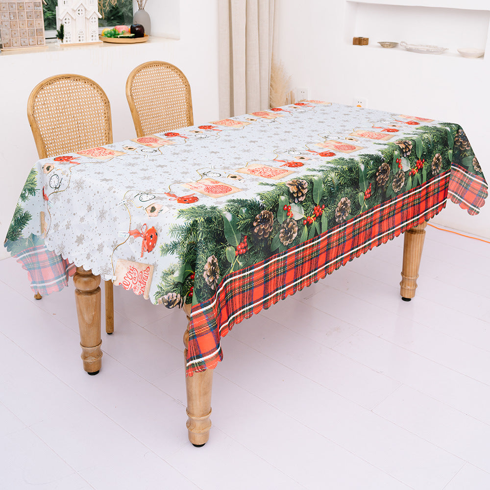 Christmas Decoration Creative Christmas Printed Tablecloth Table Flag Christmas Desktop Decoration Supplies - Korvel